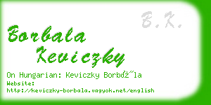 borbala keviczky business card